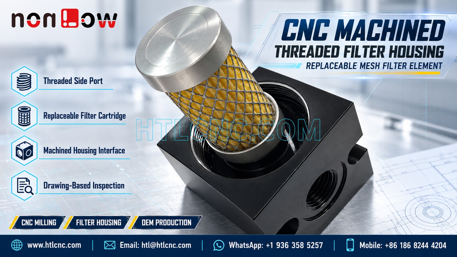 CNC Machined Threaded Filter Housing with Replaceable Mesh Element: Interface and Inspection Planning