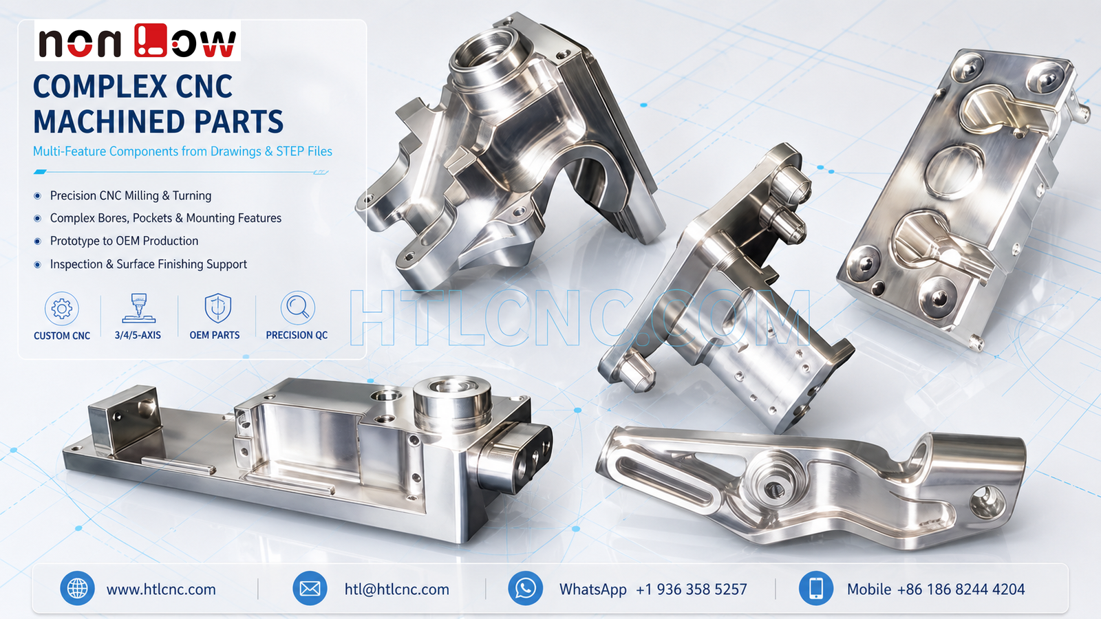Complex CNC Machined Parts with Multi-Feature Geometry