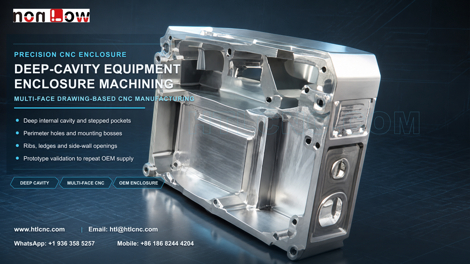 Deep-Cavity Equipment Enclosure Multi-Face CNC Machining for OEM Programs