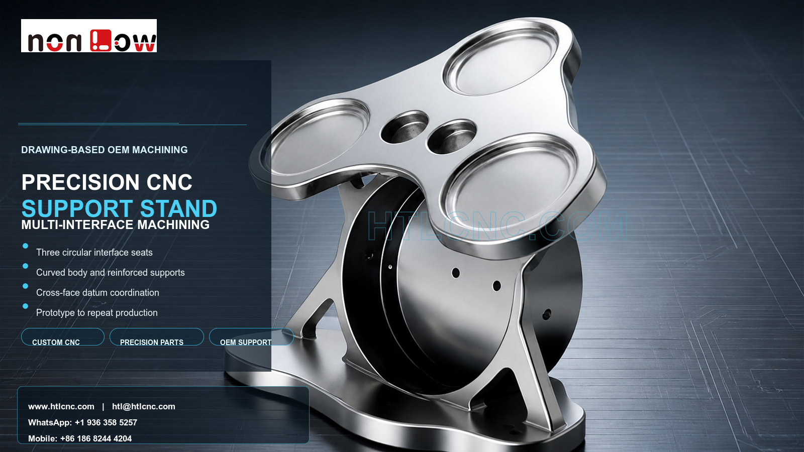 Precision CNC Multi-Interface Support Component Machining