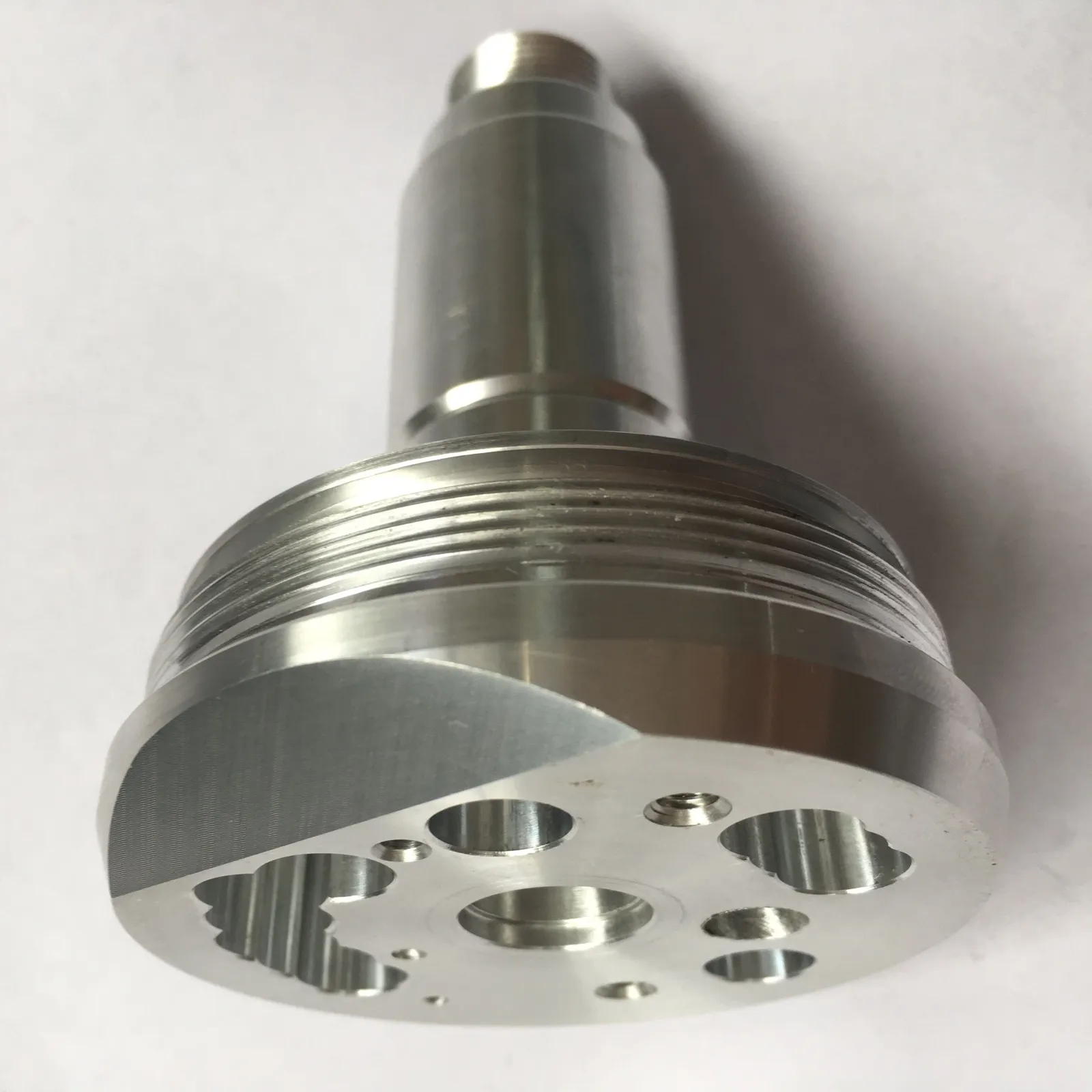 Custom CNC Turned Threaded Flange Shaft Parts
